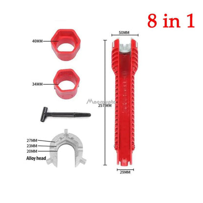 8 - in - 1 or 5 - in - 1 Flume Wrench Sink Faucet Plumbing Tools - Johnbob's