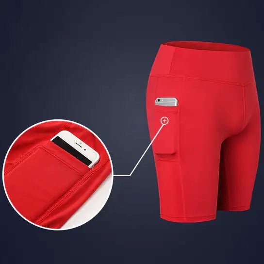 All Seasons Yoga Shorts Stretchable With Phone Pocket - Johnbob's