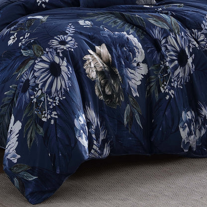 Bebejan Daisy Blue 5 Piece Reversible Comforter Set - Johnbob's General Store