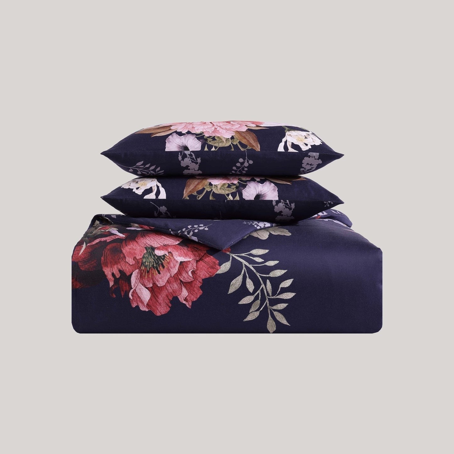 Bebejan Deep Purple Garden 100% Cotton 5 - Piece Reversible Comforter Set - Johnbob's General Store