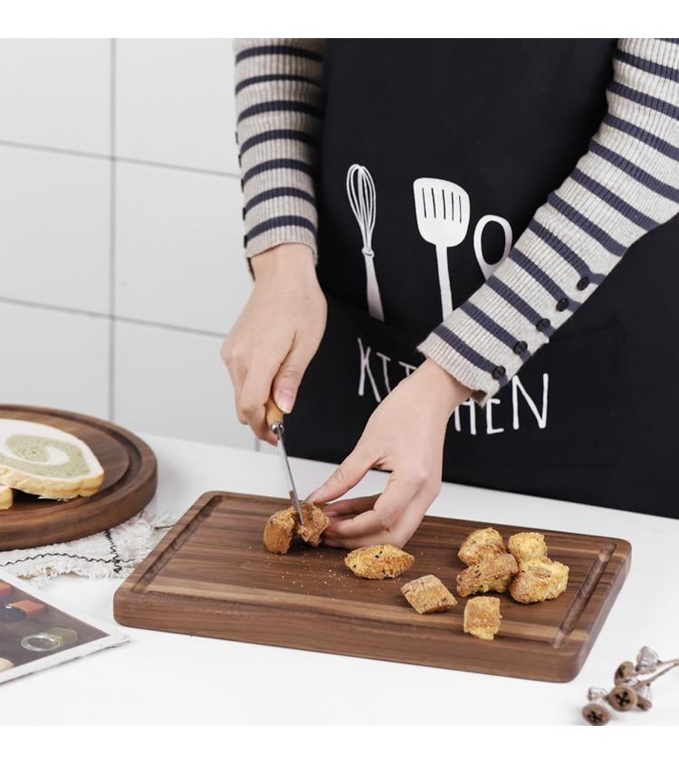 Black Walnut Wood Cutting Board Creative Whole Tray Fruit Chopping Cutting Board Wood Chopping Blocks For Kitchen - Johnbob's General Store, LLC