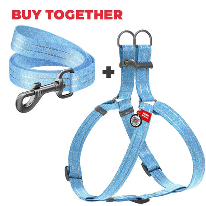 Blue Cotton Dog Harness Eco Friendly Dog Harness for Small Dogs S Size - Johnbob's