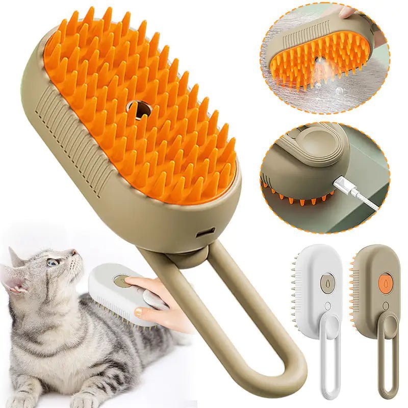 Cat Steam Brush 3 In 1 Electric Spray Cat Hair Brushes Massage Pet Grooming Hair Removal Combs Pet Products -Johnbob's