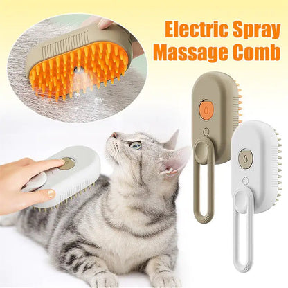 Cat Steam Brush 3 In 1 Electric Spray Cat Hair Brushes Massage Pet Grooming Hair Removal Combs Pet Products -Johnbob's