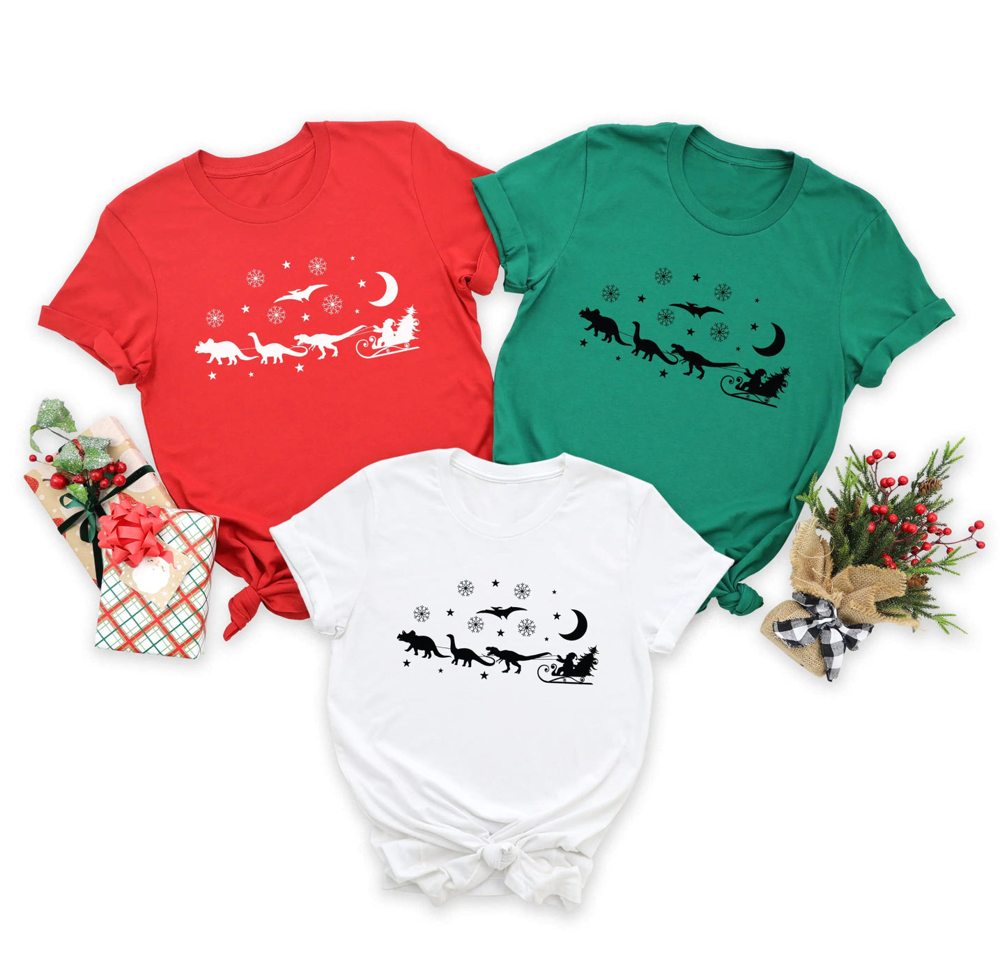 Christmas Dinosaur Shirt, Christmas Outfit - Johnbob's General Store, LLC