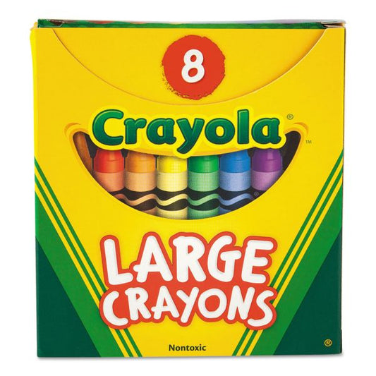 Crayola Large Crayons, 8 Count, Tuck Box (52 - 0080) - Johnbob's General Store