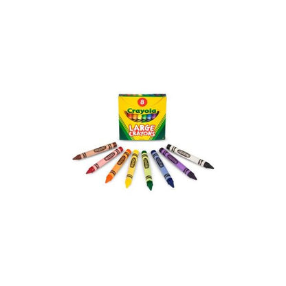 Crayola Large Crayons, 8 Count, Tuck Box (52 - 0080) - Johnbob's General Store