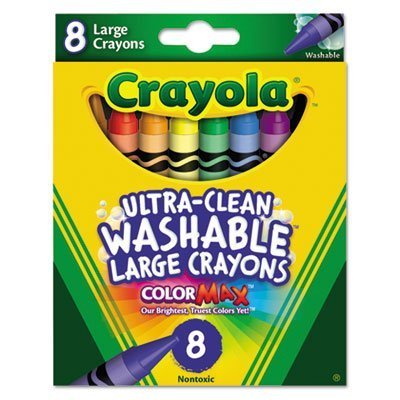 Crayola Large Ultra Clean Washable Crayons, 8 Count (52 - 3280) - Johnbob's General Store