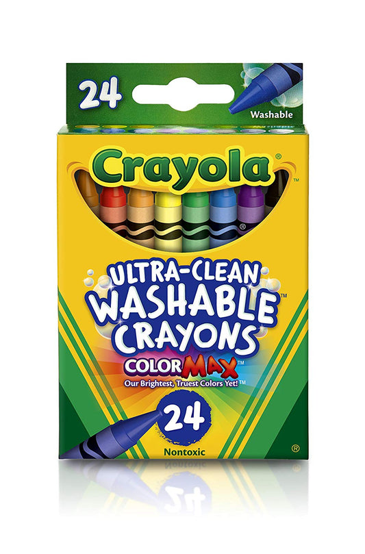 Crayola Ultra - Clean Washable Crayons, 24 Count (52 - 6924) - Johnbob's General Store