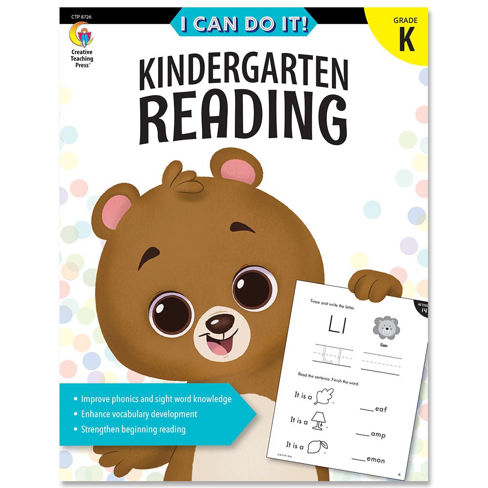 Creative Teaching I Can Do It! Kindergarten Reading Workbook (CTP 8726) - Johnbob's General Store