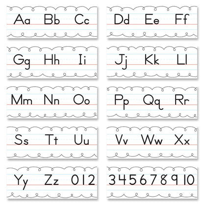 Creative Teaching Traditional Manuscript Alphabet Line Bulletin Board, 20' w x 8.75" h (CTP 10170) - Johnbob's General Store