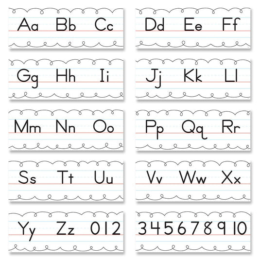 Creative Teaching Traditional Manuscript Alphabet Line Bulletin Board, 20' w x 8.75" h (CTP 10170) - Johnbob's General Store