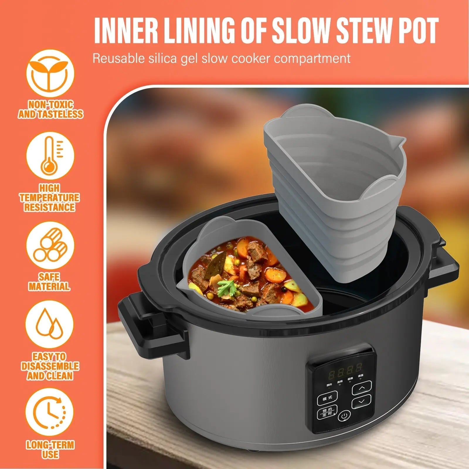 Crockpockets Slow Cooker Divider Liner - Johnbob's