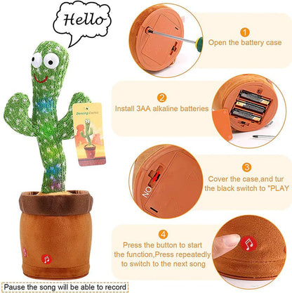 Dancing Cactus Plush Toy Doll Electronic Recording - Johnbob's General Store, LLC