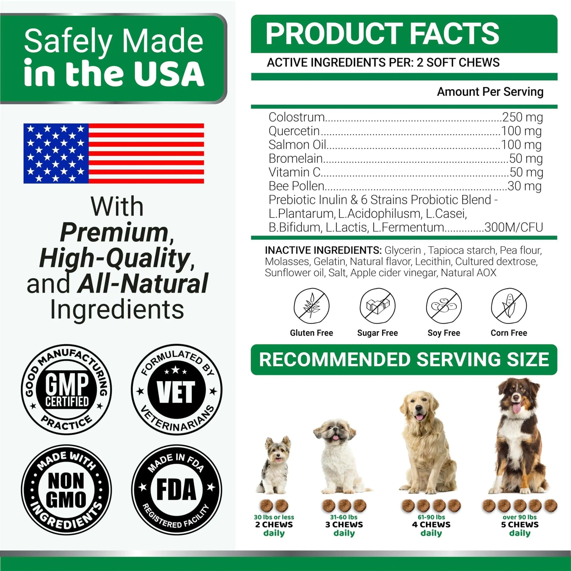 Dog Allergy Relief Chews Dog Itching Skin Relief Treatment Pills 170 Treats - Johnbob's