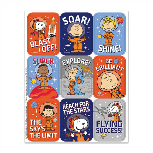 Eureka Peanuts® NASA Giant Stickers, Pack Of 36, Snoopy (EU 650800) - Johnbob's General Store