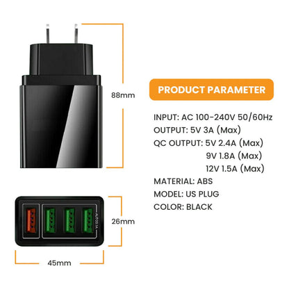 Fast Charge 3.0 USB Hub Wall Charger - Johnbob's