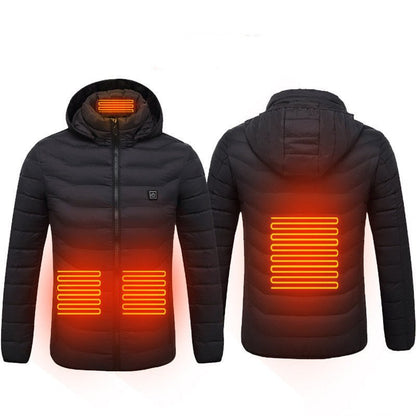 New Heated Jacket Coat USB Electric Jacket Cotton Heater Thermal Clothing Heating Vest - Johnbob's General Store, LLC