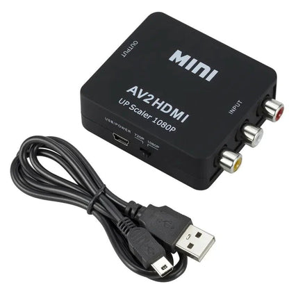 RCA to HDMI Converter Adapter AV 1080P For TV Audio Video Composite CVBS AV2HDMI - Johnbob's General Store, LLC