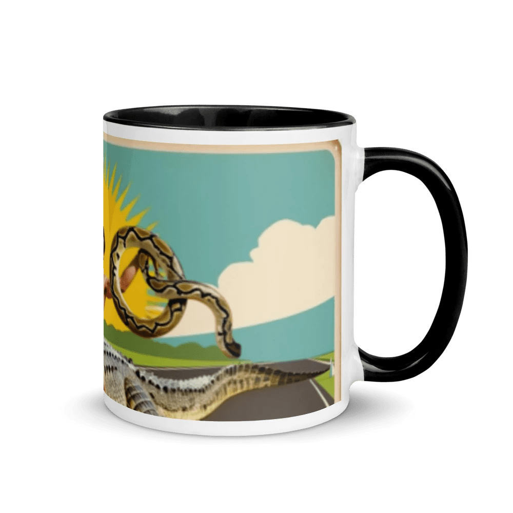 White Ceramic Mug with Color Inside - Johnbob's General Store, LLC